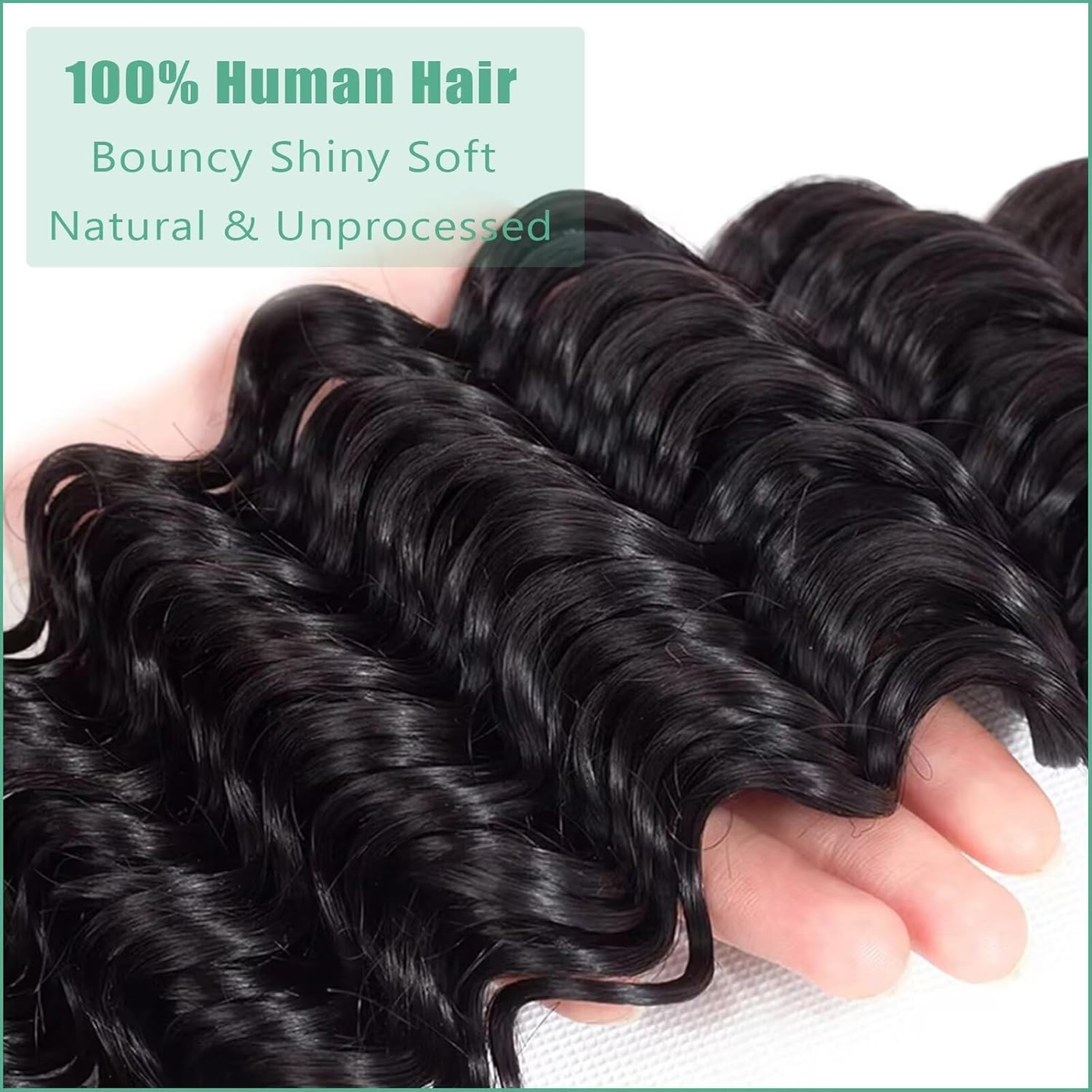 Cline Hair BSR25 Deep Wave Virgin Human Hair Weave Extension