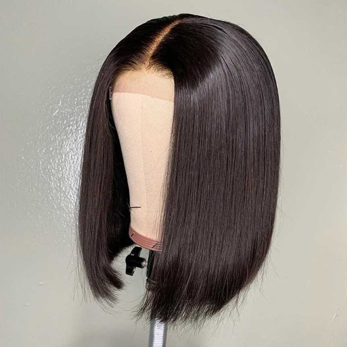Cline Hair NATHALIE 4x4 Lace Closure Wig Bone Straight Human Hair