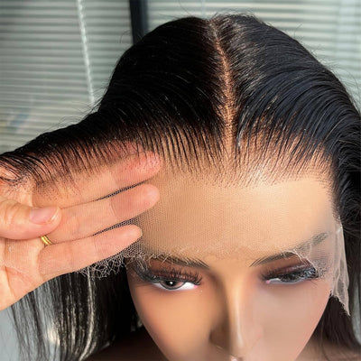 Cline Hair Straight 13x6 HD Lace Frontal Pre Plucked Remy Human Hair