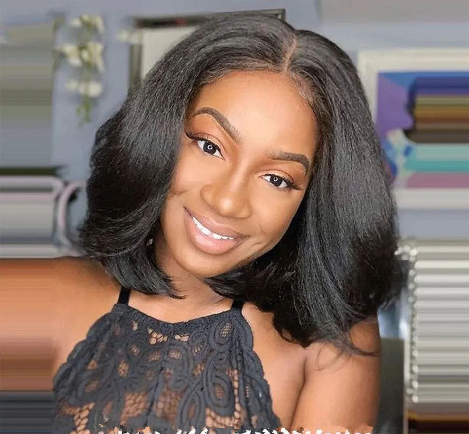 Cline Hair LEA 13x1 Lace Front Wig Kinky Straight Human Hair