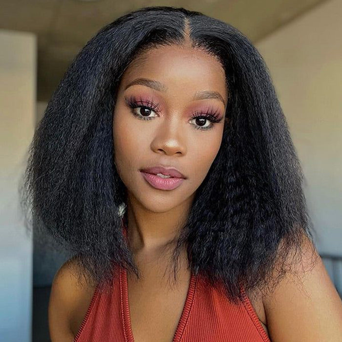 Cline Hair LEA 13x1 Lace Wig Kinky Straight Human Hair
