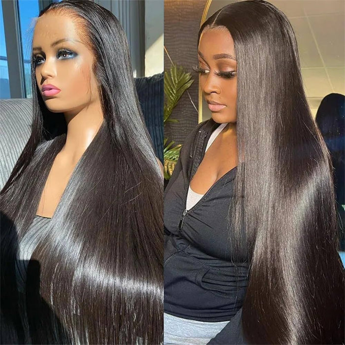 Perruque Lace Front Wig Melissa HD 13x4, cheveux humains lisses pré-épilés