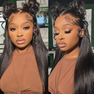 Perruque Lace Front Wig Melissa HD 13x4, cheveux humains lisses pré-épilés
