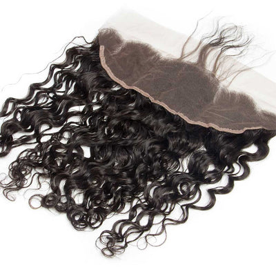 Cline Hair Water Wave 13x4 Lace Frontal Pre Plucked Virgin Human Hair
