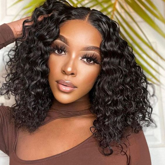 Cline Hair NAOMI 4x4 Lace Closure Wig 10 Inches Curly Human Hair