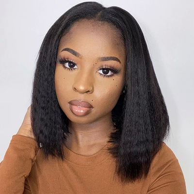 Cline Hair LEA 13x1 Lace Wig Kinky Straight Human Hair
