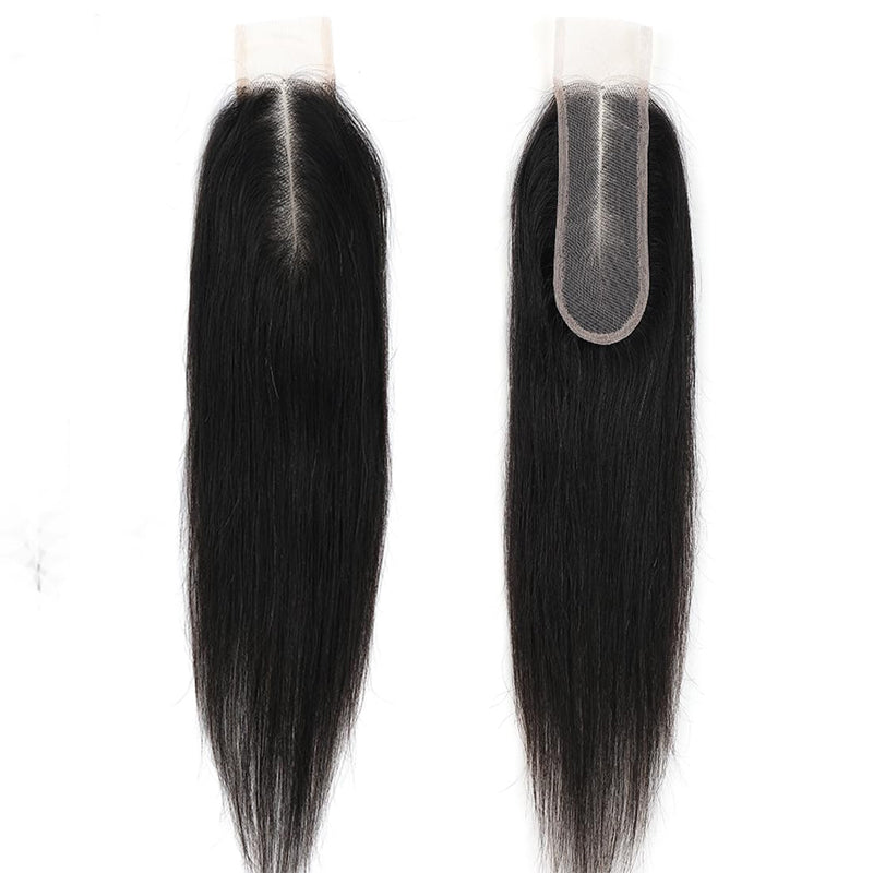 Cline Hair 2x6 HD Lace Closure Middle Part Straight Human Hair