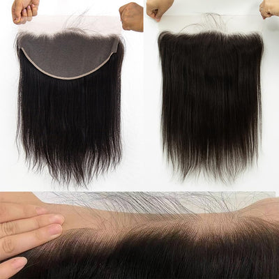 Cline Hair Straight 13x6 HD Lace Frontal Pre Plucked Remy Human Hair