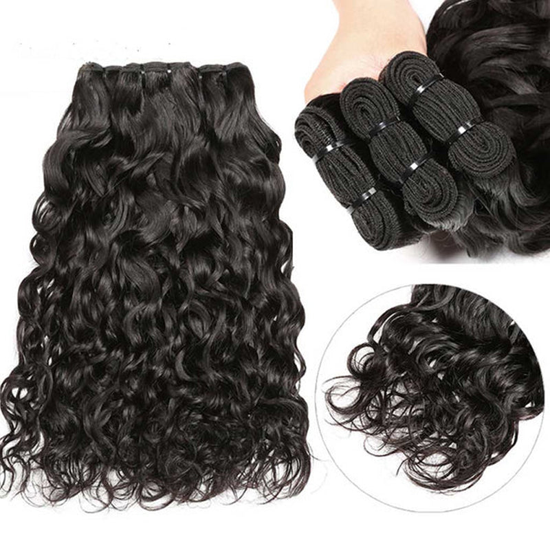 Cline Hair BSR25 Water Wave Human Hair Bundle Weave