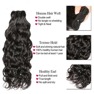 Cline Hair BSR25 Water Wave Human Hair Bundle Weave