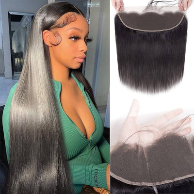 Cline Hair 13x4 Lace Frontal Pre Plucked Straight Remy Virgin Human Hair