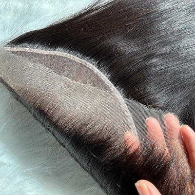 Cline Hair 13x4 HD Lace Frontal Pre Plucked Straight Virgin Human Hair
