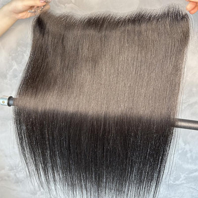 Cline Hair 13x4 HD Lace Frontal Pre Plucked Straight Virgin Human Hair