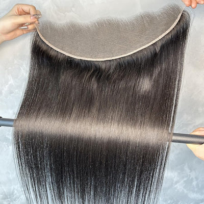Cline Hair 13x4 HD Lace Frontal Pre Plucked Straight Virgin Human Hair