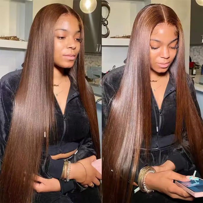 Perruque Lace Frontal Wig Julia 26 pouces (13x4) de Cline Hair, cheveux humains vierges et raides