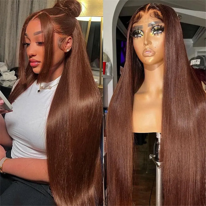 Perruque Lace Frontal Wig Julia 26 pouces (13x4) de Cline Hair, cheveux humains vierges et raides