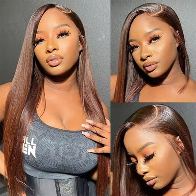 Perruque Lace Frontal Wig Julia 26 pouces (13x4) de Cline Hair, cheveux humains vierges et raides