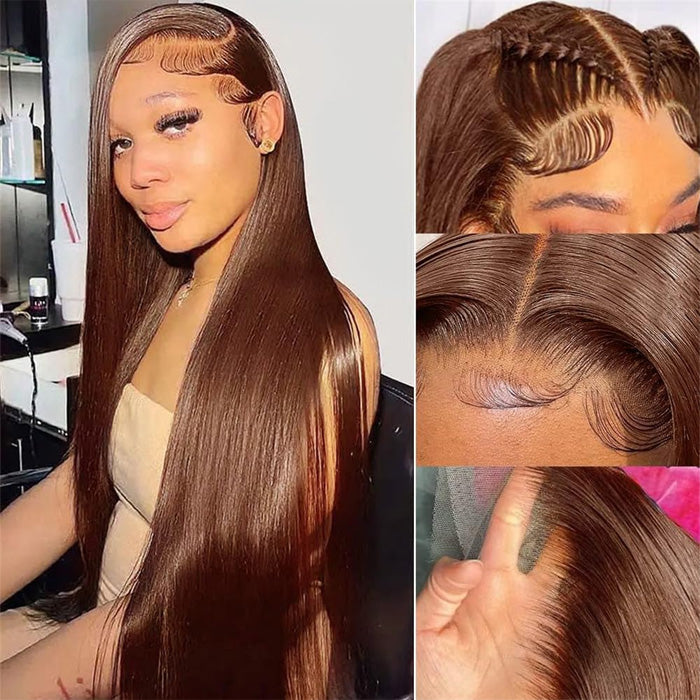 Perruque Lace Frontal Wig Julia 26 pouces (13x4) de Cline Hair, cheveux humains vierges et raides