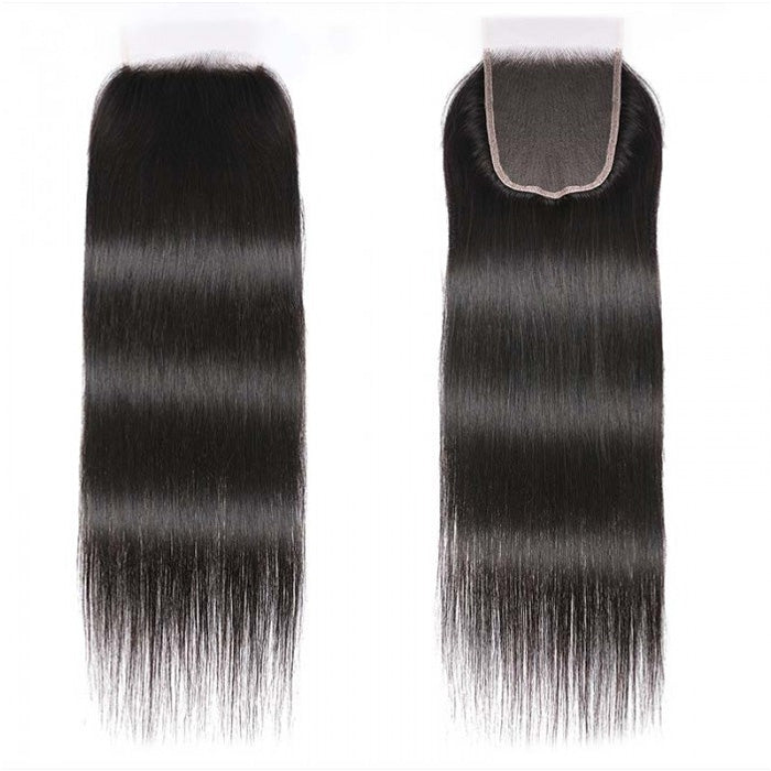 Cline Hair 4x4 Transparent Lace Closure Straight Remy Human Hair