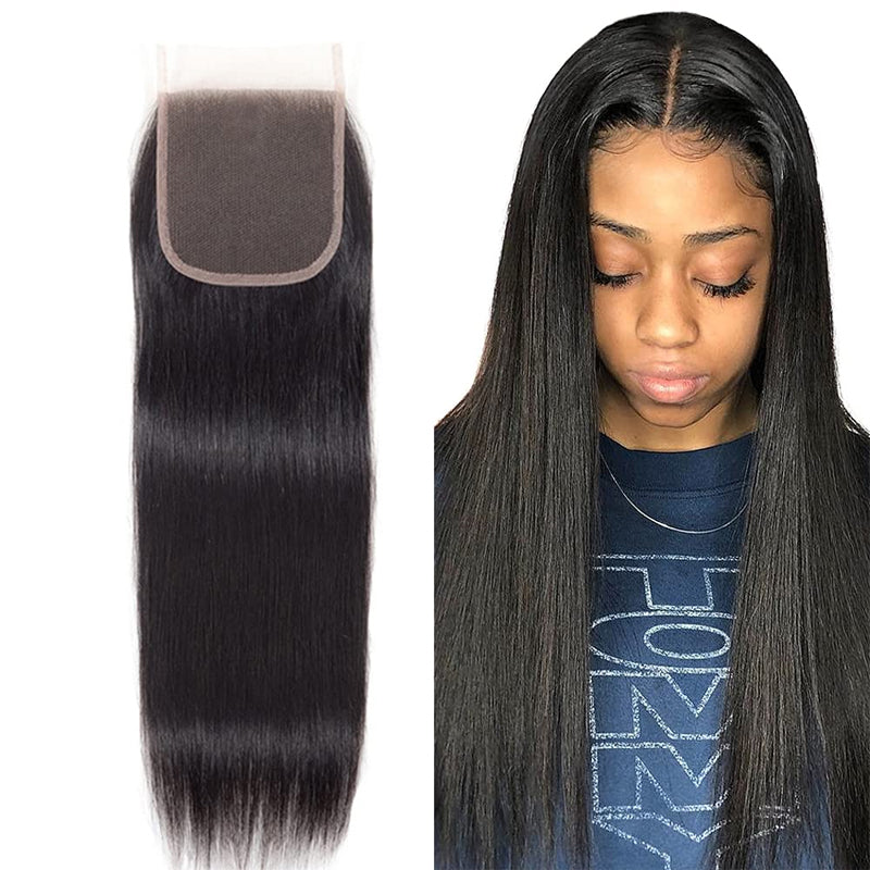 Cline Hair 5x5 HD Lace Closure Pre Plucked Silky Straight Human Hair