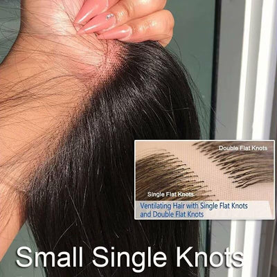 Cline Hair 5x5 HD Lace Closure Pre Plucked Silky Straight Human Hair