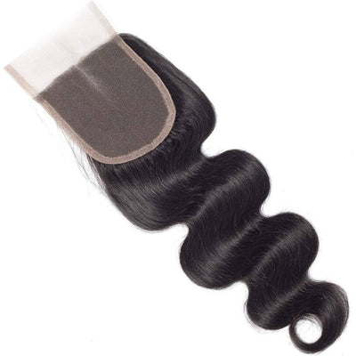 Cline Hair Body Wave 4x4 Lace Closure Pre Plucked Remy Human Hair