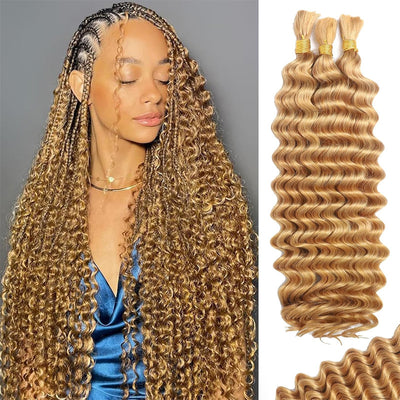 Cline Hair Deep Wave Bulk Human Hair for Braiding
