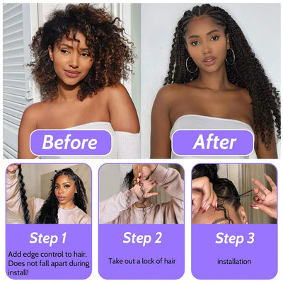 Cline Hair Deep Wave Bulk Human Hair for Braiding