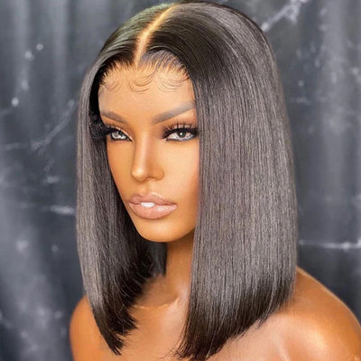 Cline Hair JADE 4x1 Lace Parting Bob Wig Straight Human Hair