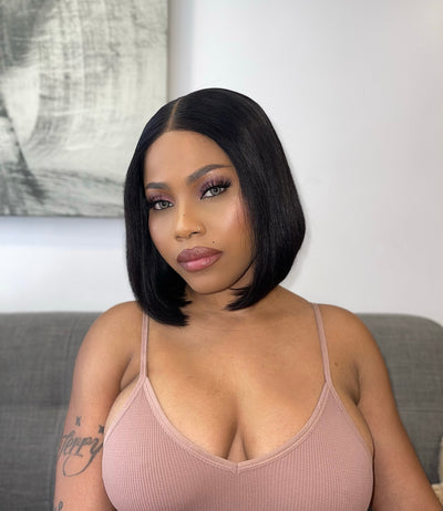 Cline Hair JOY 4x1 Lace Parting Wig Straight Human Hair