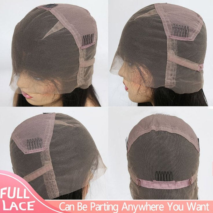 Cline Hair QUEEN Full Lace Wig Silky Straight Virgin Human Hair