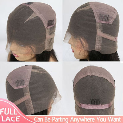 Cline Hair QUEEN Full Lace Wig Silky Straight Virgin Human Hair