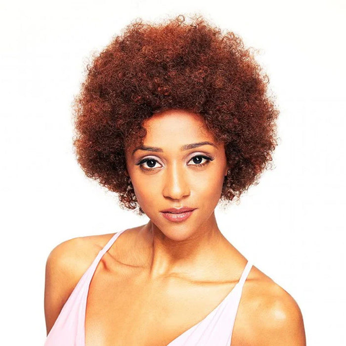 Cline Hair Perruque de cheveux humains afro crépus marron
