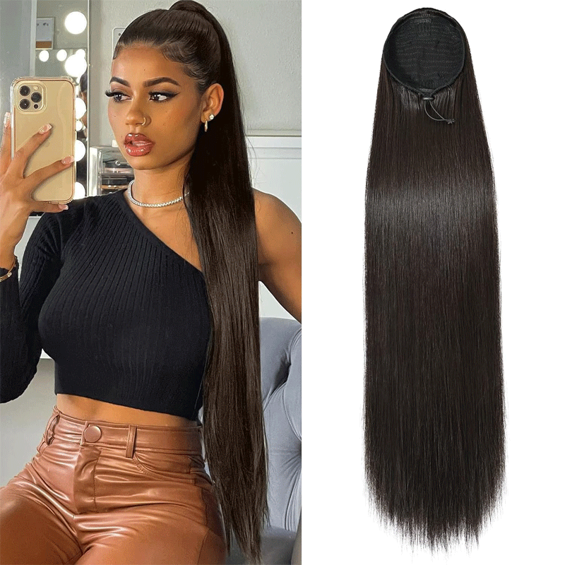 Cline Hair Postiche HH Straight Hair Ponytail Hairpiece for Women