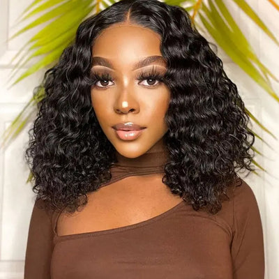 Cline Hair NORA 4x4 Lace Closure Wig Deep Wavy Human Hair