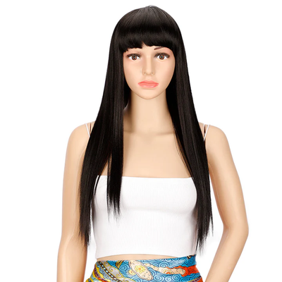Perruque Synthétique NIKKI- Wig Semi Naturel à Frange Lisse- Sleek Hair