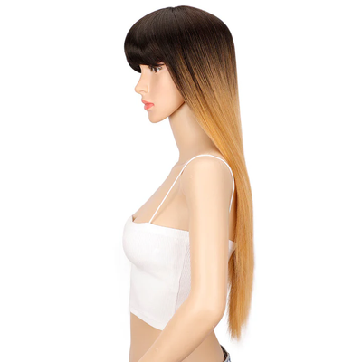 Perruque Synthétique NIKKI- Wig Semi Naturel à Frange Lisse- Sleek Hair
