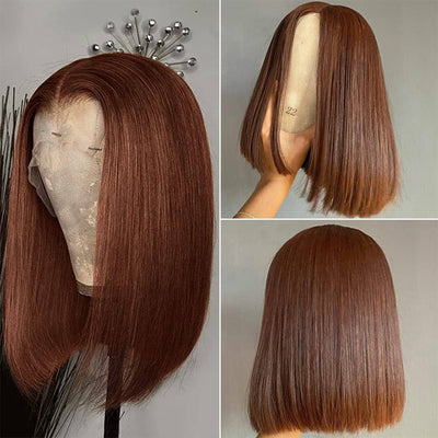 Cline Hair NATHALIE 4x4 Lace Closure Wig Bone Straight Human Hair