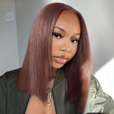 Cline Hair NATHALIE 4x4 Lace Closure Wig Bone Straight Human Hair
