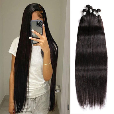 Cline Hair HPN15000 Straight Hair Weave Bundles Extension