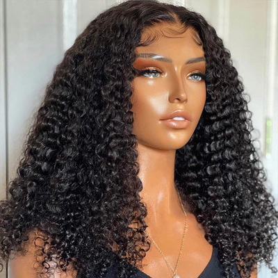 Perruque en cheveux humains bouclés Cline Hair JEANNE 4x1 avec raie en dentelle