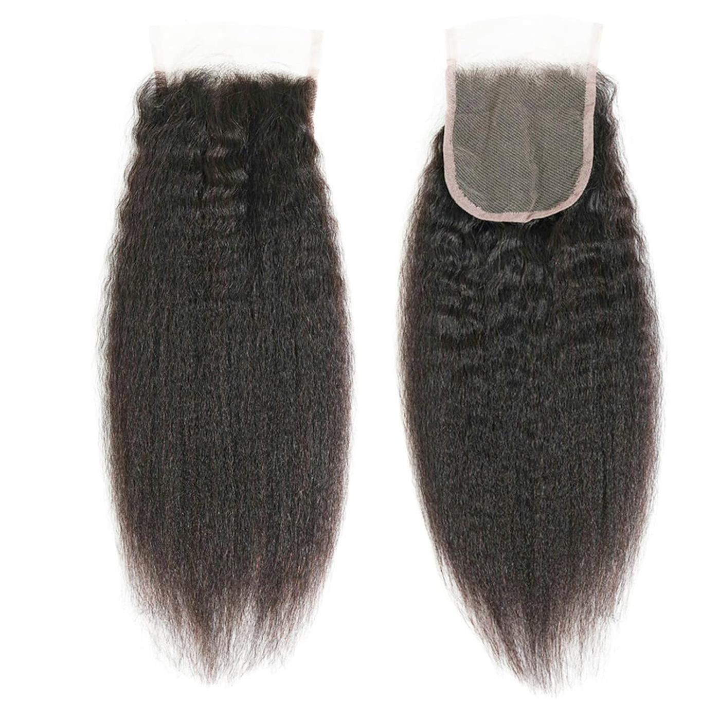 Cline Hair 5x5 Lace Closure Kinky Straight Remy Human Hair